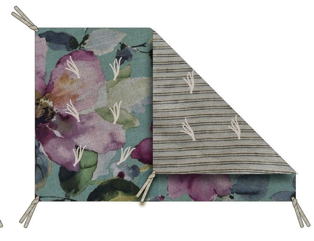 Bed linens - FLORA sofa-cover 90x200cm FLORA CELADON - EN FIL D'INDIENNE...