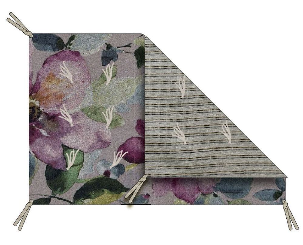 Bed linens - FLORA sofa-cover 90x200cm FLORA POUDRE - EN FIL D'INDIENNE...