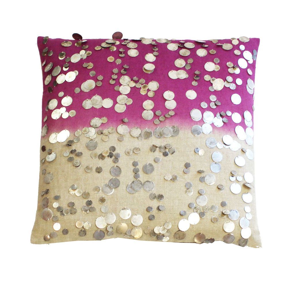 Fabric cushions - Gipsy Cushion 40X40 Cm Framboise - EN FIL D'INDIENNE...