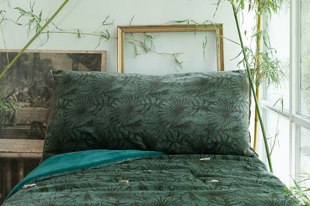 Coussins textile - GOA Housse de Coussin 50x100 cm CELADON - EN FIL D'INDIENNE...