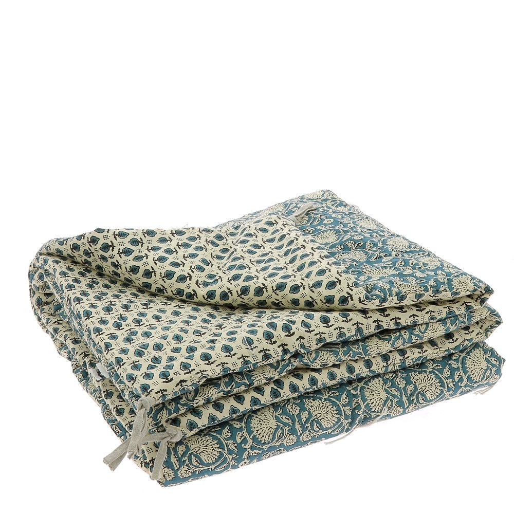 Coussins textile - INDIENNE Plaid 140x240 cm INDIENNE CANARD - EN FIL D'INDIENNE...