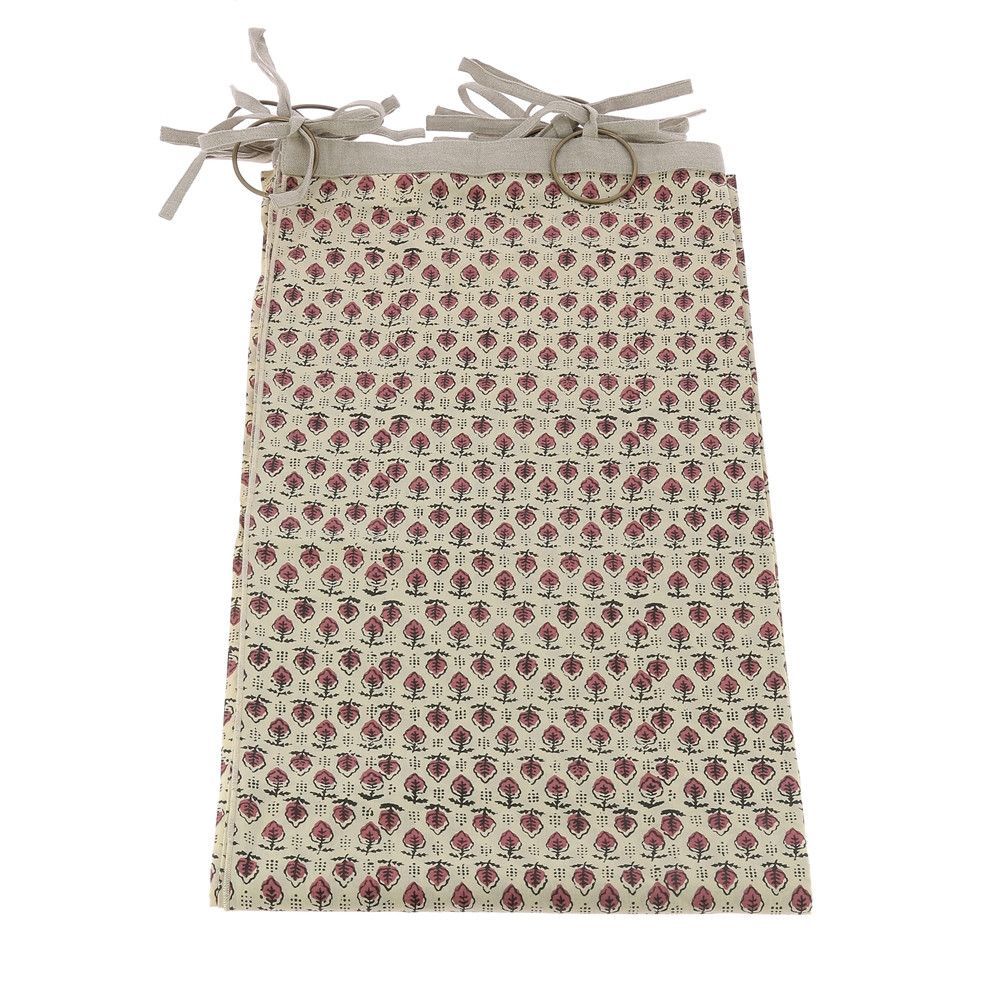 Coussins textile - INDIENNE Voilage 145x280 cm INDIENNE TERRACOTTA SEMIS - EN FIL D'INDIENNE...