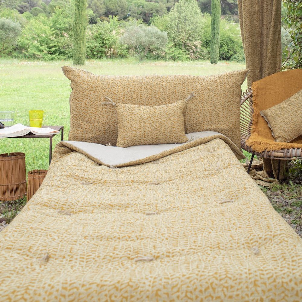 Coussins textile - LIERRE Housse de coussin 50x100 cm - EN FIL D'INDIENNE...