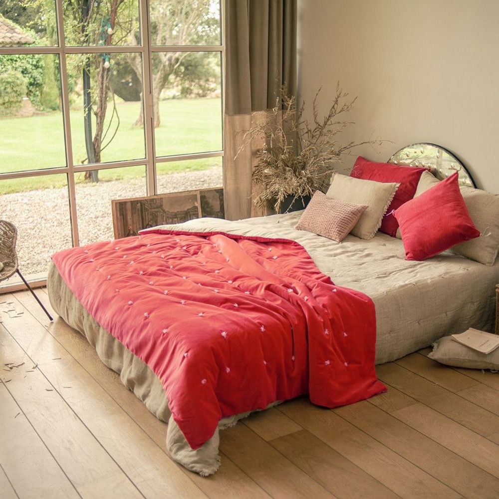 Bed linens - Lyric Quilt 140X240 Cm Lyric Terre Rouge - EN FIL D'INDIENNE...
