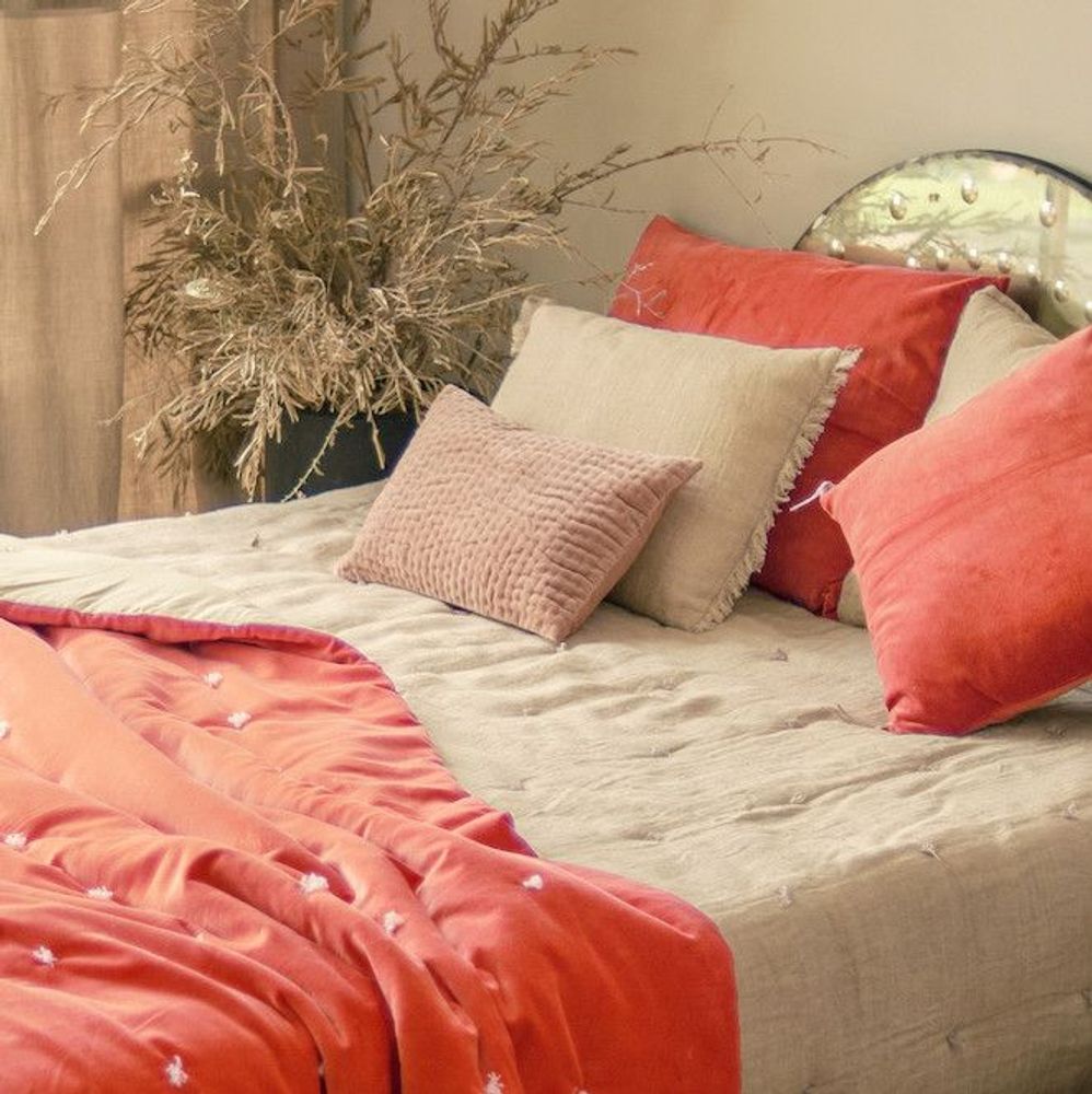 Bed linens - Lyric Quilt 230X250 Cm Lyric Terracotta - EN FIL D'INDIENNE...