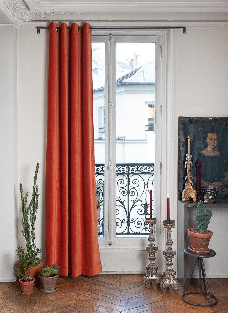 Rideaux et voilages - LYRIC Rideau 135x250 cm LYRIC AMBRE - EN FIL D'INDIENNE...
