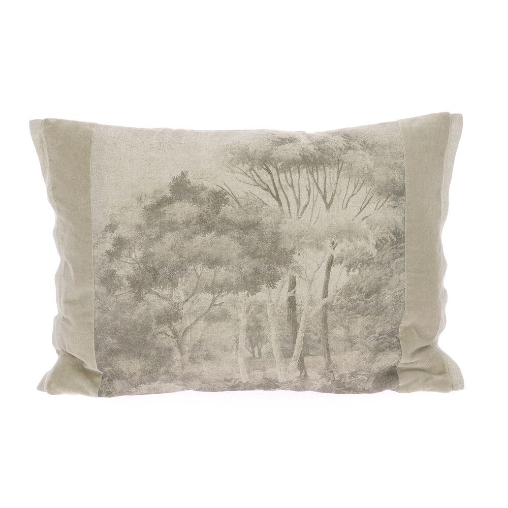 Bed linens - Manosque Cushion Cover 40X55 Cm Print Monochrome Ananbo Manosque Beige - EN FIL D'INDIENNE...