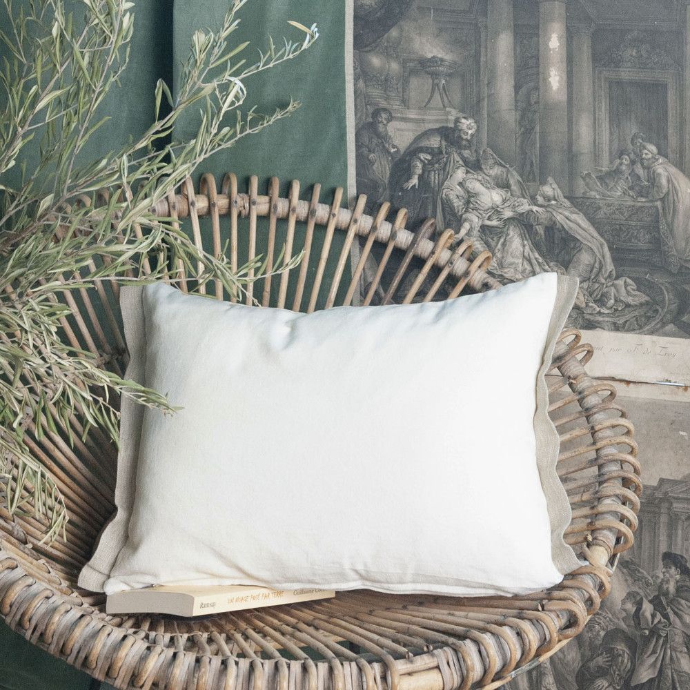 Fabric cushions - Medicis Cushion Cover 35X50 Cm Medicis Ecru - EN FIL D'INDIENNE...