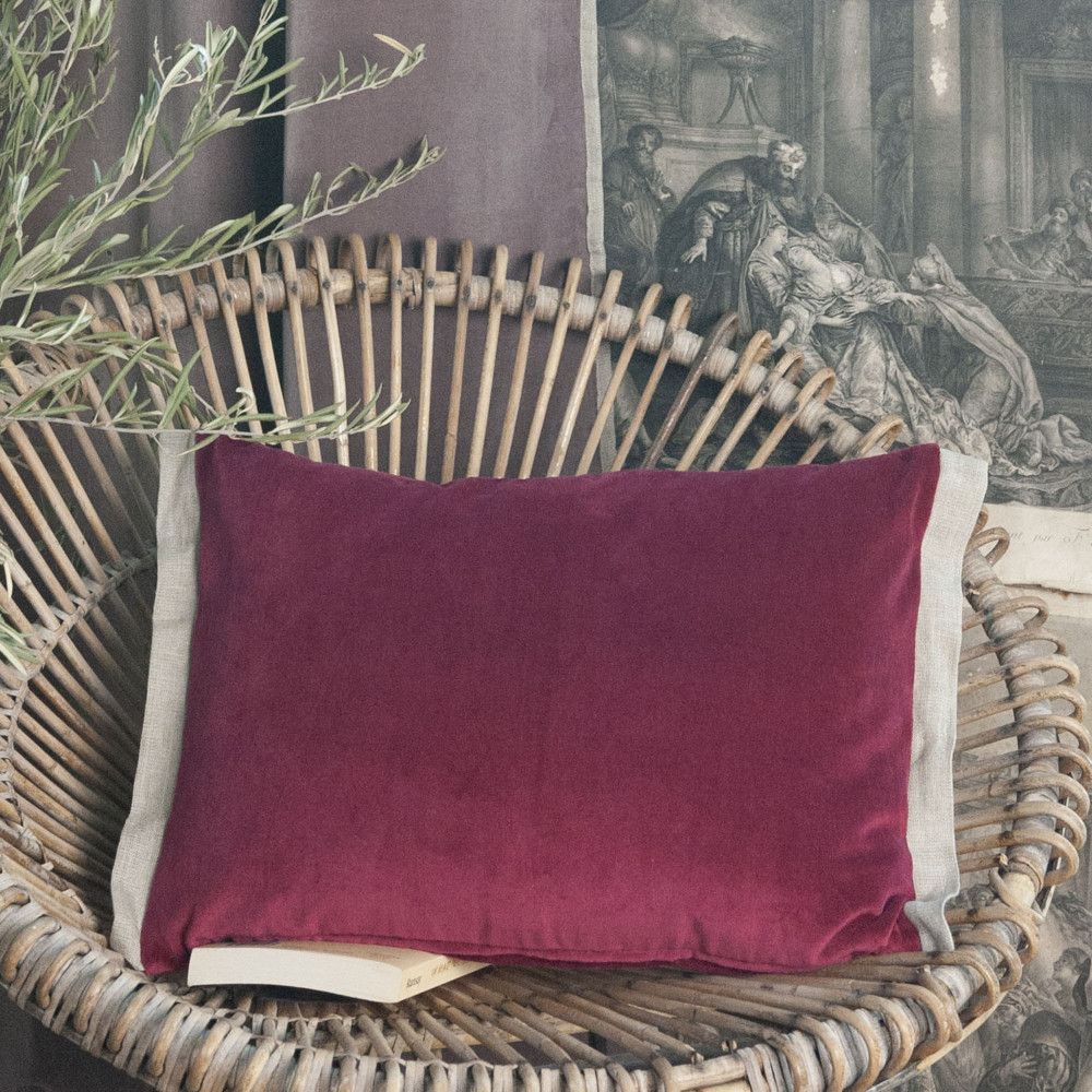 Coussins textile - MEDICIS coussin 35x50cm housse MEDICIS TERRE ROUGE - EN FIL D'INDIENNE...