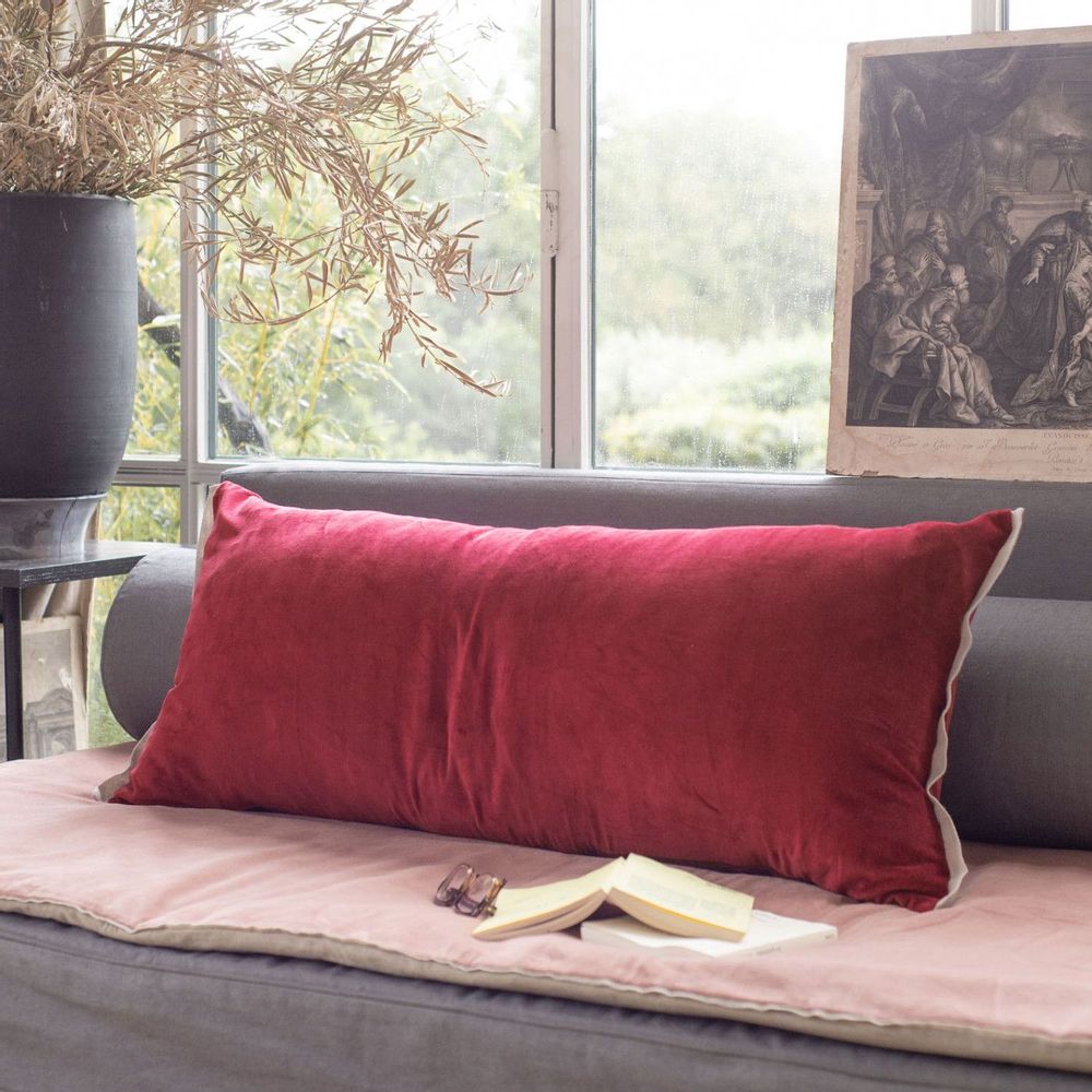 Coussins textile - MEDICIS coussin 45x100cm housse MEDICIS TERRACOTTA - EN FIL D'INDIENNE...