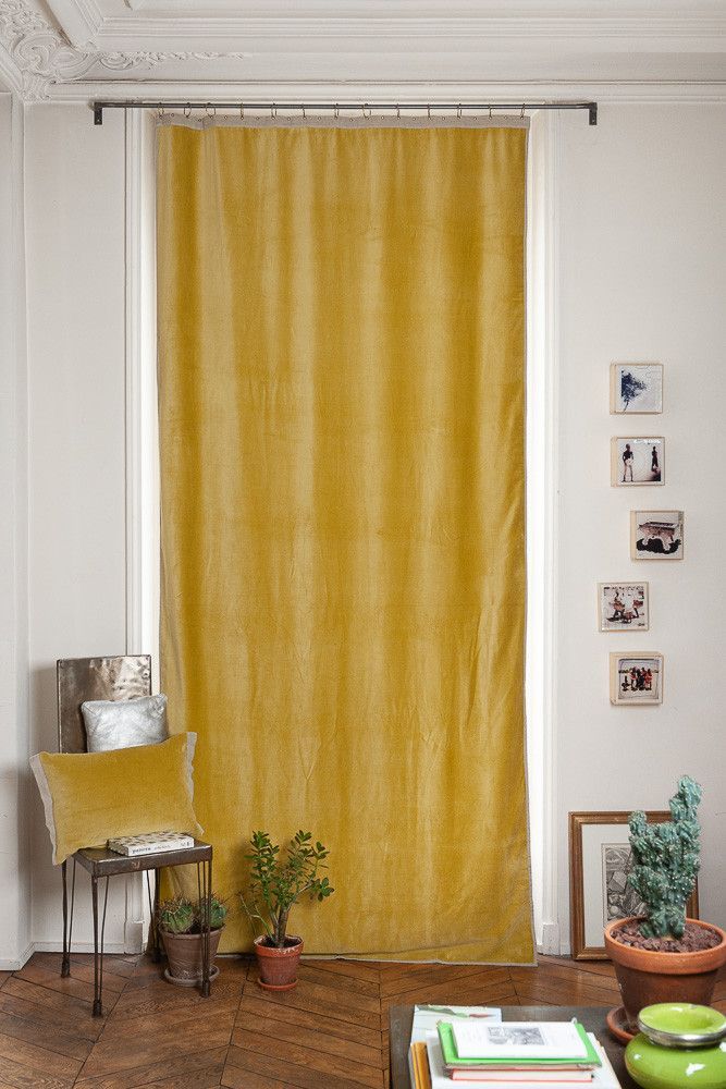 Curtains and window coverings - MEDICIS curtain 130x280cm MEDICIS CITRON - EN FIL D'INDIENNE...