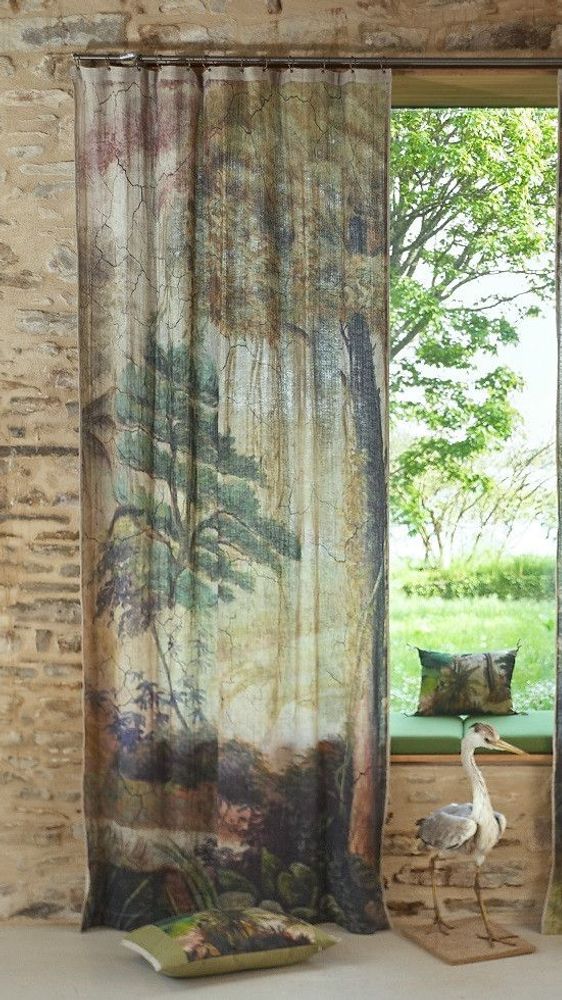 Curtains and window coverings - Orenoque Voil N 1 - Left Panel In Ananbo Printed Double Voil 140X280 Orenoque Mu - EN FIL D'INDIENNE...