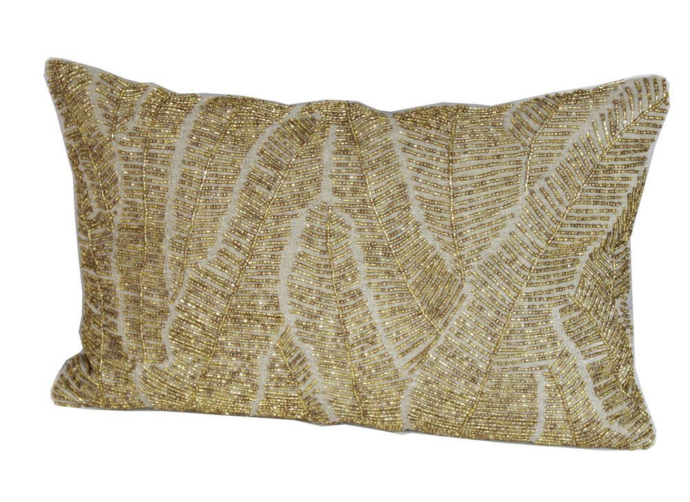 Fabric cushions - Palme Cushion Cover 30X45 Cm Or - EN FIL D'INDIENNE...