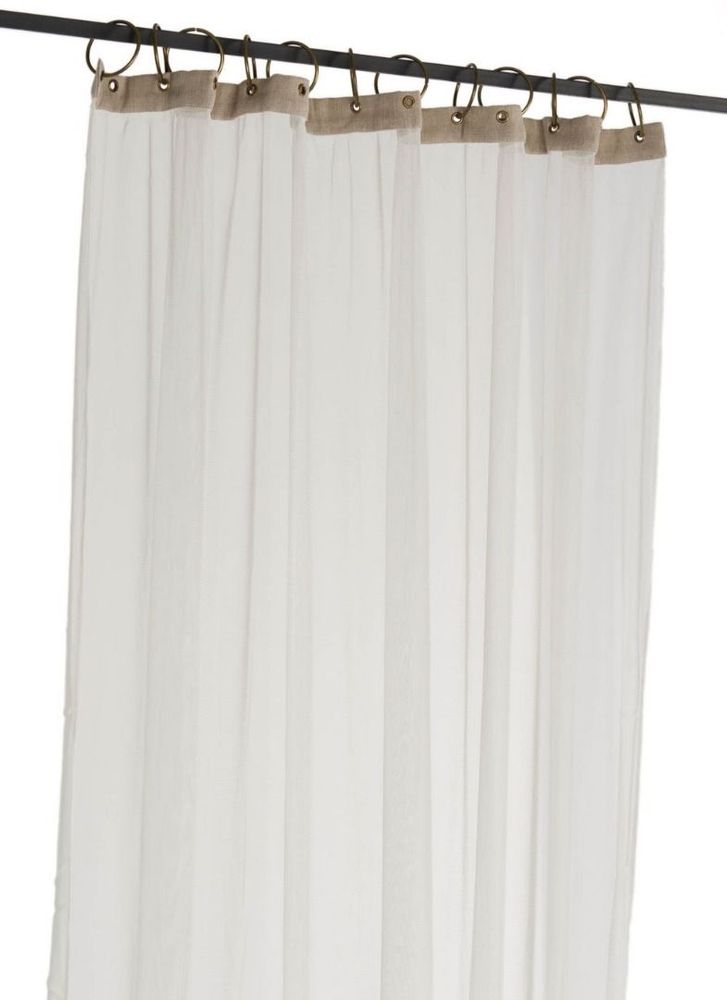 Rideaux et voilages - TULLE Voilage 120X300 CM TULLE IVOIRE - EN FIL D'INDIENNE...