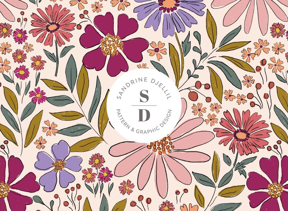 Design textile et surface - Surface Pattern Design - SANDRINE DJELLIL