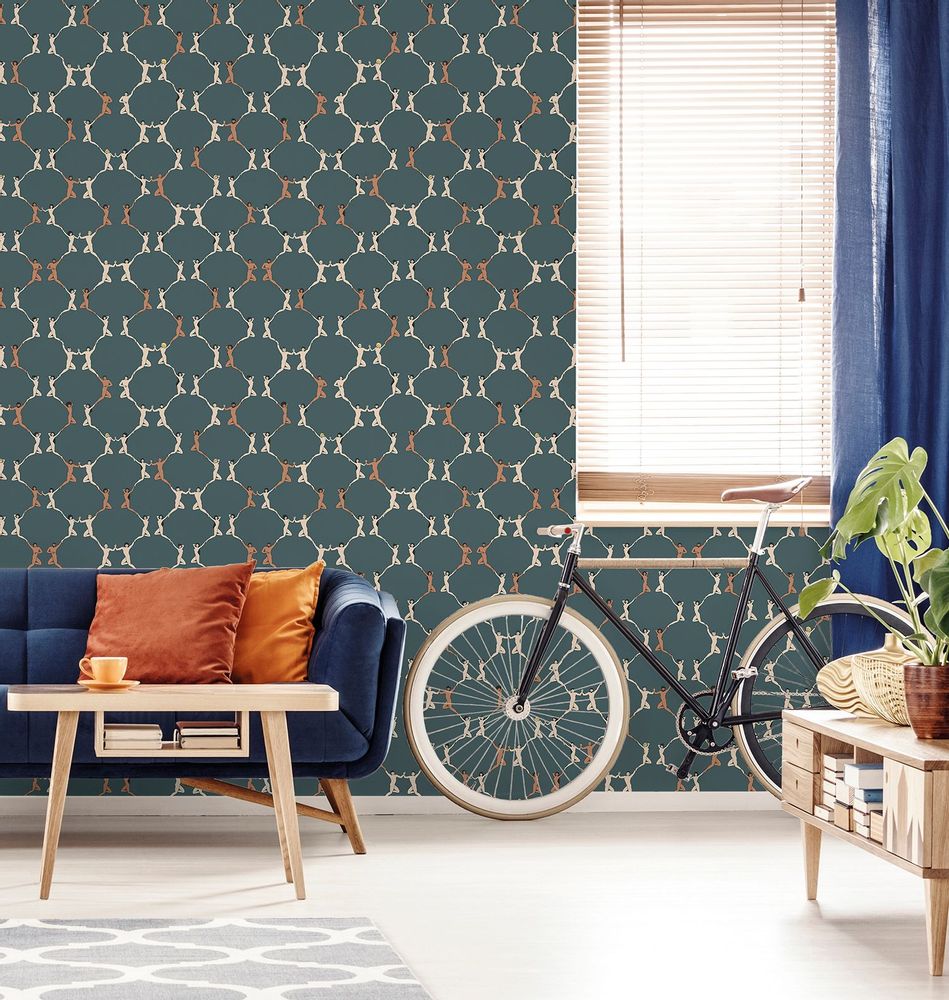 Papiers peints - One love bleu gris - ICH WALLPAPER