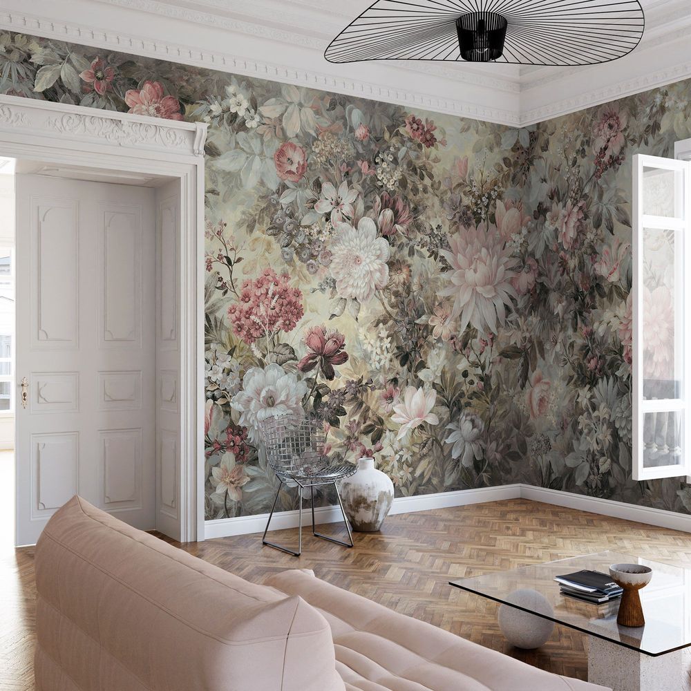 Wallpaper - Resplendence Mural in Blush - HALEY STUDIOS