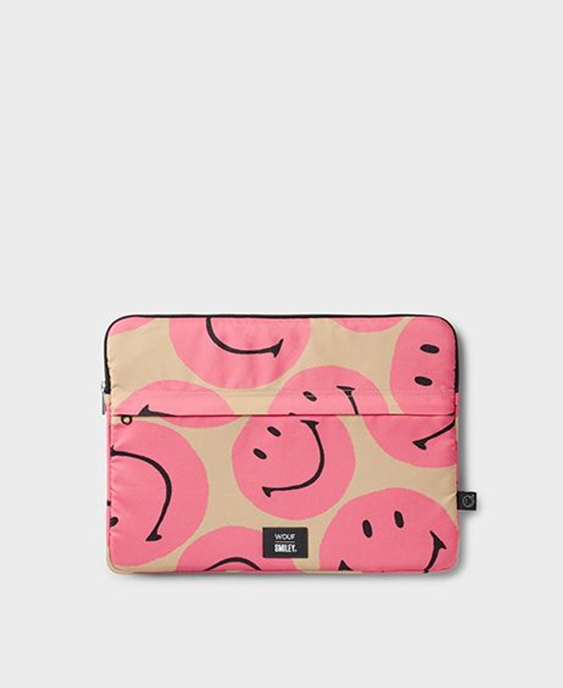 Office sets - Smiley Pink Laptop Sleeve ♻️ - WOUF