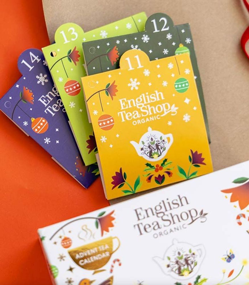 Christmas garlands and baubles - Organic Winter Collection 72 individually wrapped tea bags ENGLISH TEA SHOP - NATURE & EXPRESSION