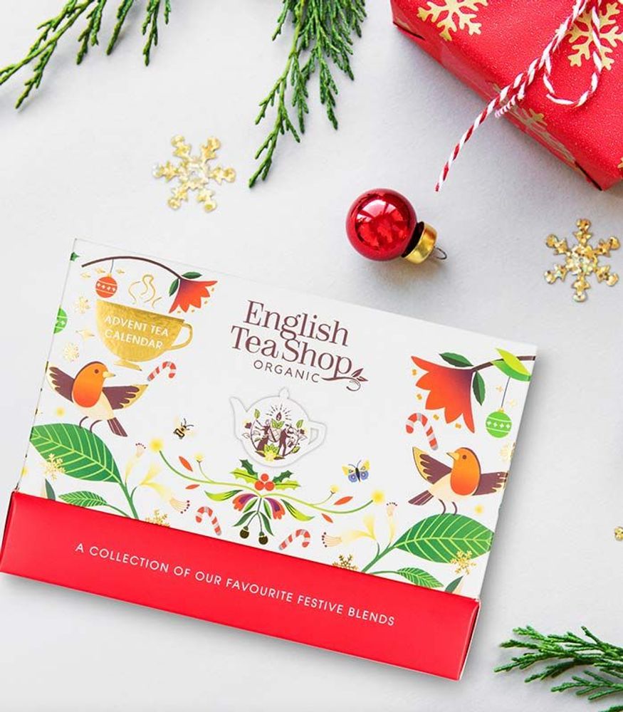 Christmas garlands and baubles - Organic Winter Collection 72 individually wrapped tea bags ENGLISH TEA SHOP - NATURE & EXPRESSION