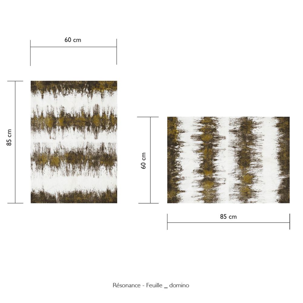 Papiers peints - Papier Peint RESONANCE - Feuille domino - LAUR MEYRIEUX COLLECTION
