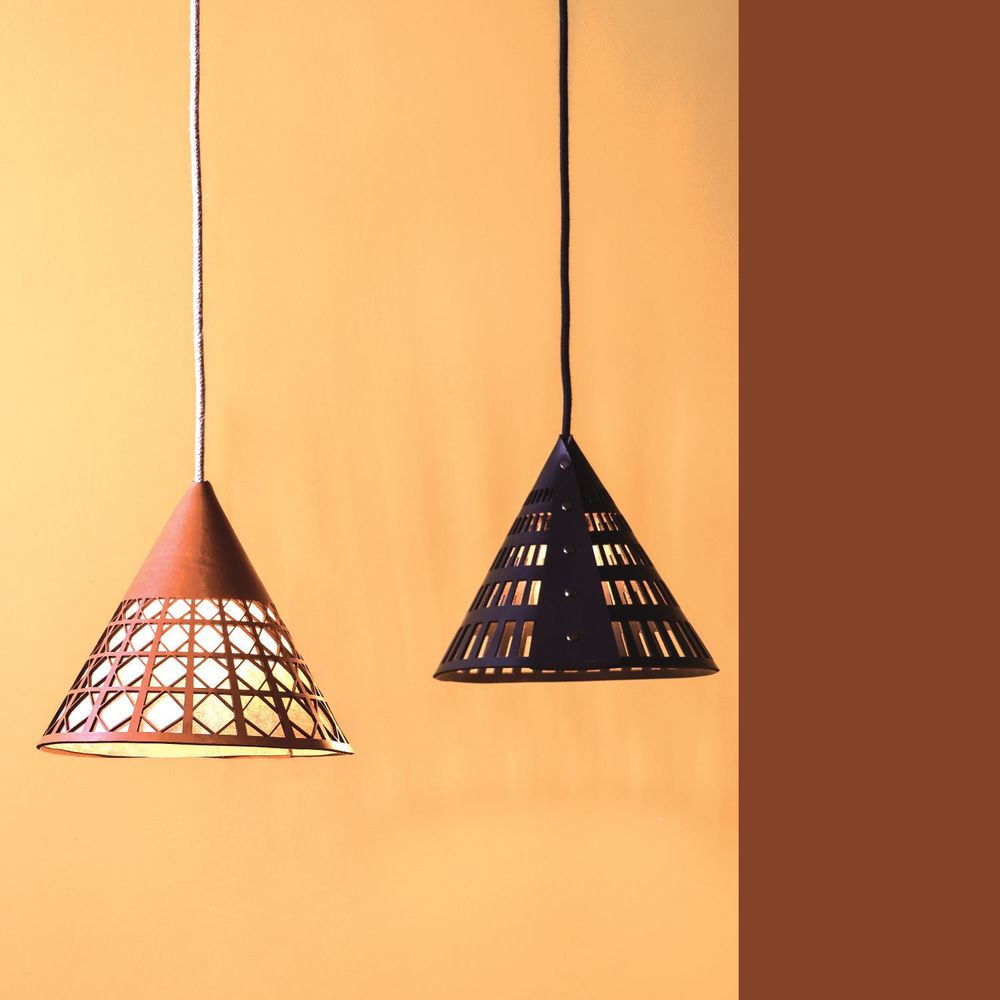 Objets design - BALADEUSE JONGA - CUIR - cable suspension/plafonnier - LULE STUDIO