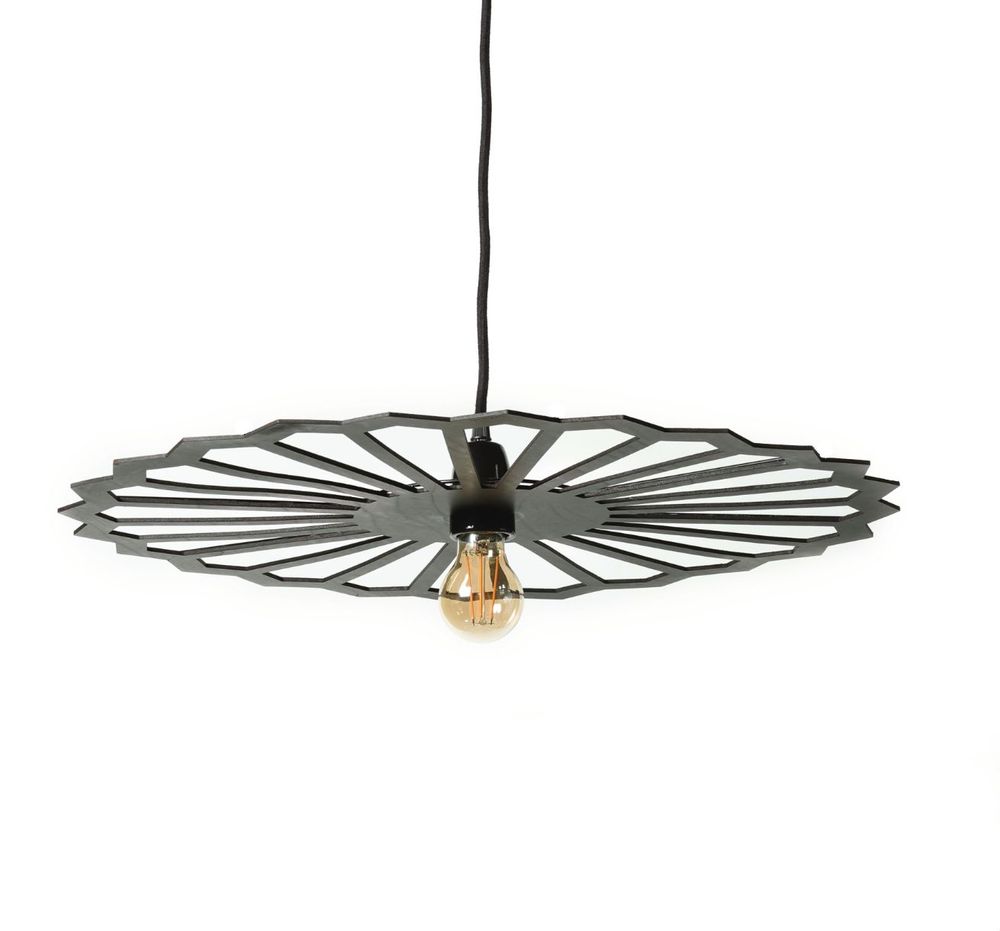 Objets design - SUSPENSION PAN - CUIR WHISKY ou NOIR - LULE STUDIO