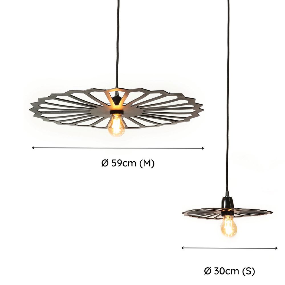Objets design - SUSPENSION PAN - CUIR WHISKY ou NOIR - LULE STUDIO