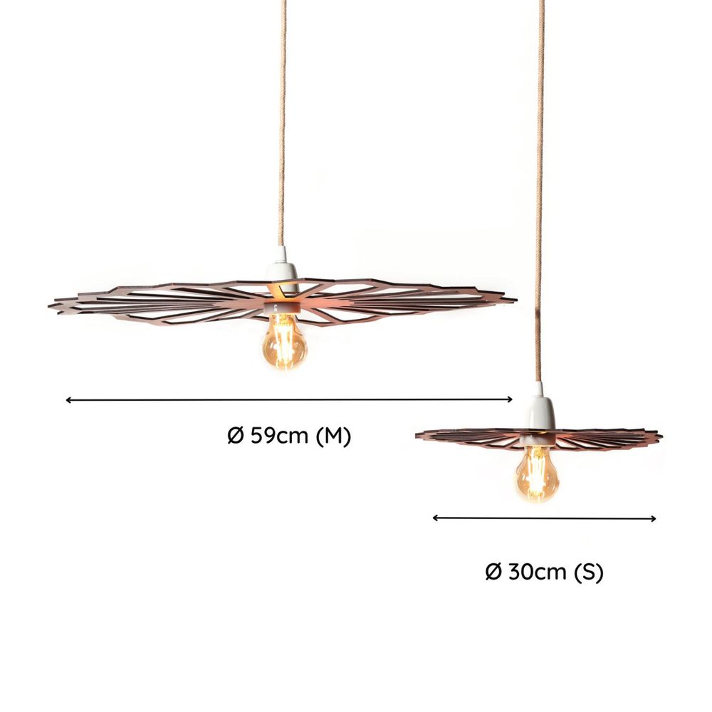Objets design - SUSPENSION PAN - CUIR WHISKY ou NOIR - LULE STUDIO