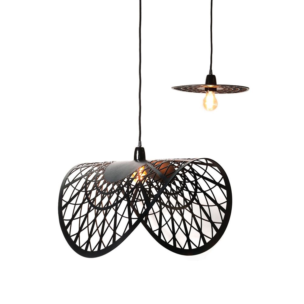Design objects - ESSAM SUSPENSION - WHISKY OR BLACK LEATHER - large format - LULE STUDIO
