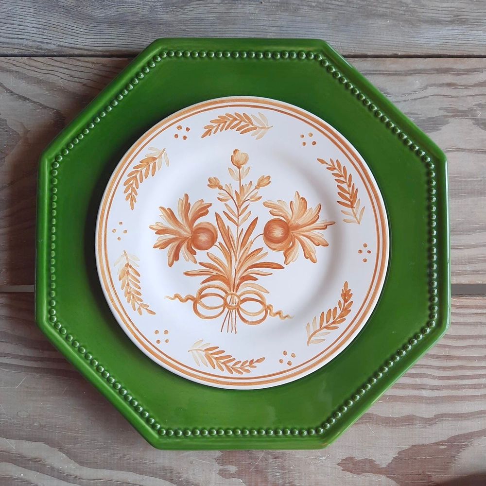Assiettes de réception - Assiettes Octogonale Perle - BOURG-JOLY MALICORNE