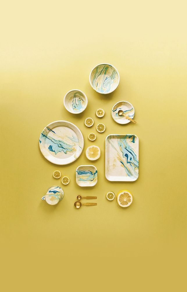 Assiettes au quotidien - New Marble Collection - BORNN ENAMELWARE