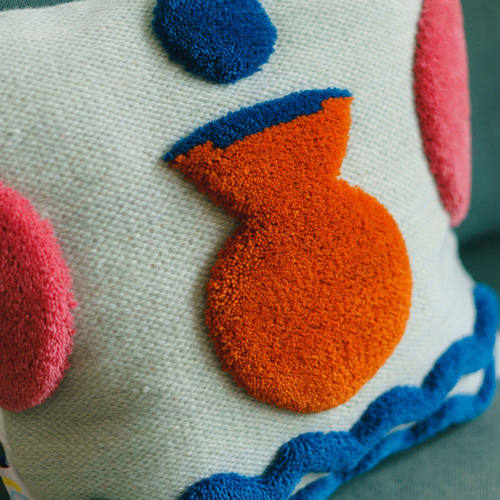 Cushions - Orange Vase Cushion Cover - COLORTHERAPIS