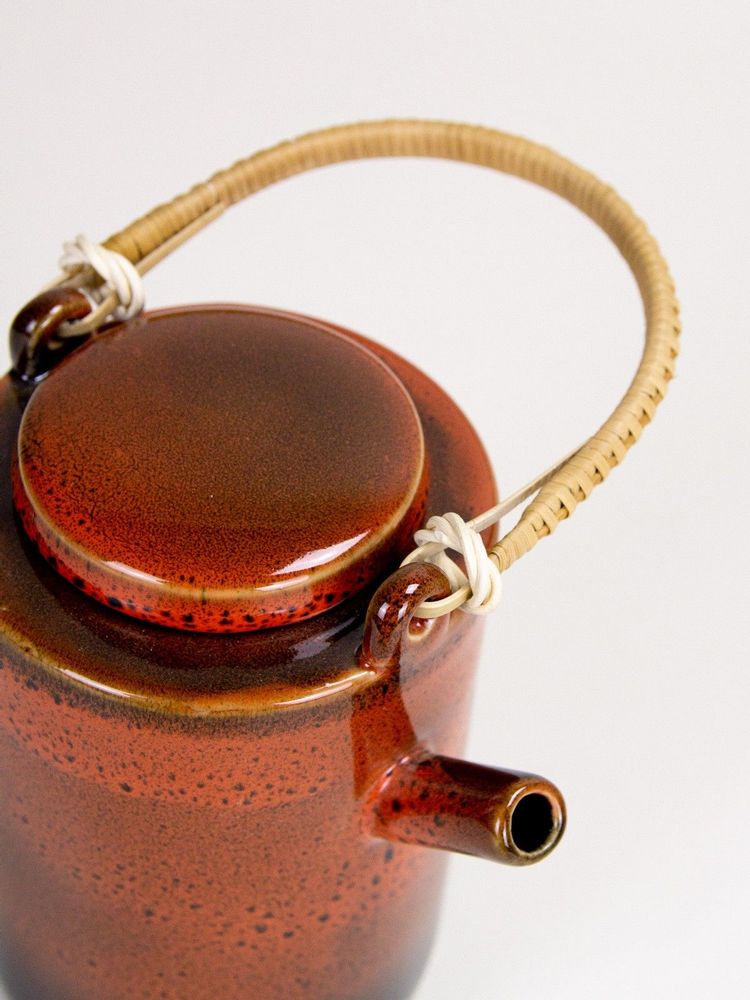 Tea and coffee accessories - Hoa Bien teapot with rattan handle - L INDOCHINEUR X RIVÊT