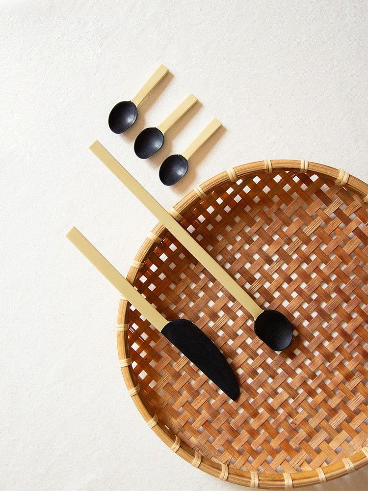 Kitchen utensils - Salt spoon set Bourgeon (set of 6) - L INDOCHINEUR X RIVÊT