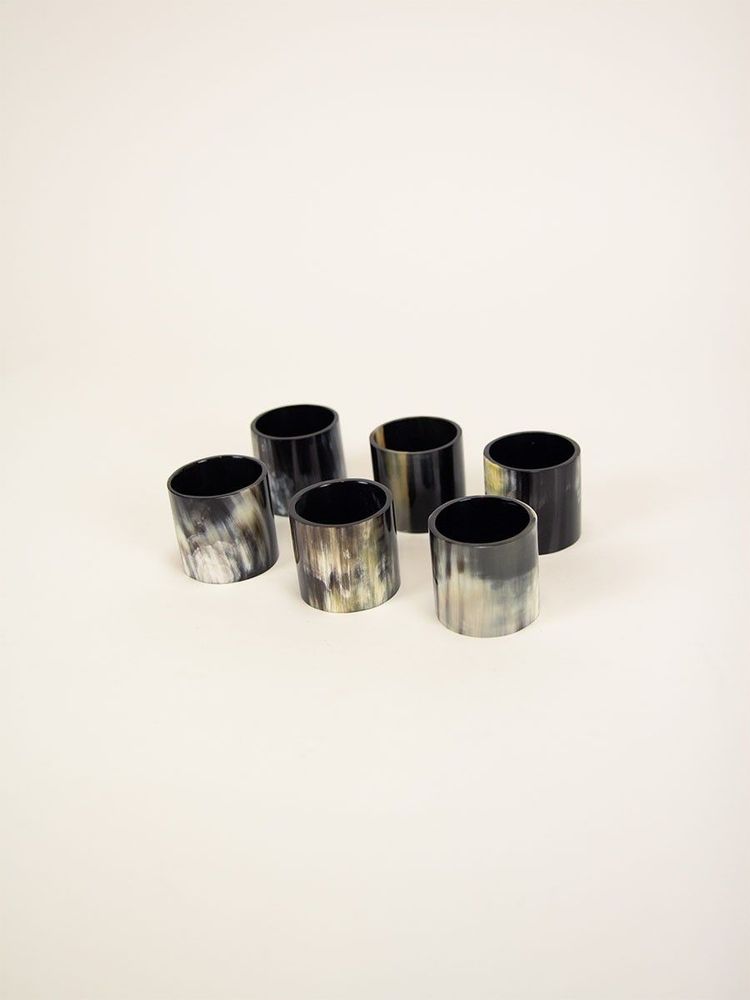 Napkins - Set of 6 napkin rings in horn - L INDOCHINEUR X RIVÊT