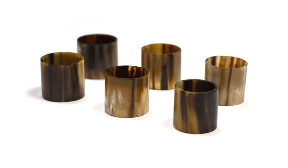 Napkins - Set of 6 napkin rings in horn - L INDOCHINEUR X RIVÊT