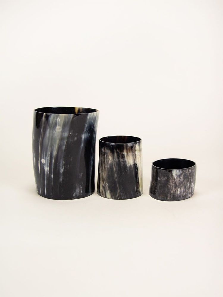 Bougeoirs et photophores - Photophore / cache pot en corne - L INDOCHINEUR X RIVÊT