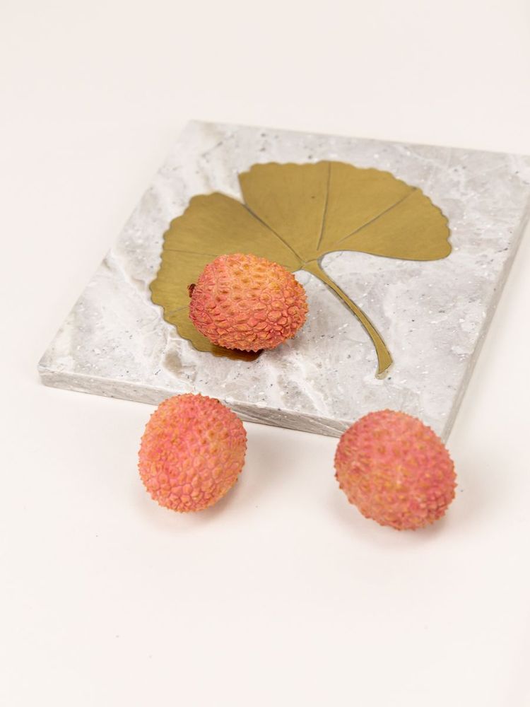 Objets de décoration - Set de 2 dessous de bouteille carrés Ginkgo en pierre naturelle - L INDOCHINEUR X RIVÊT