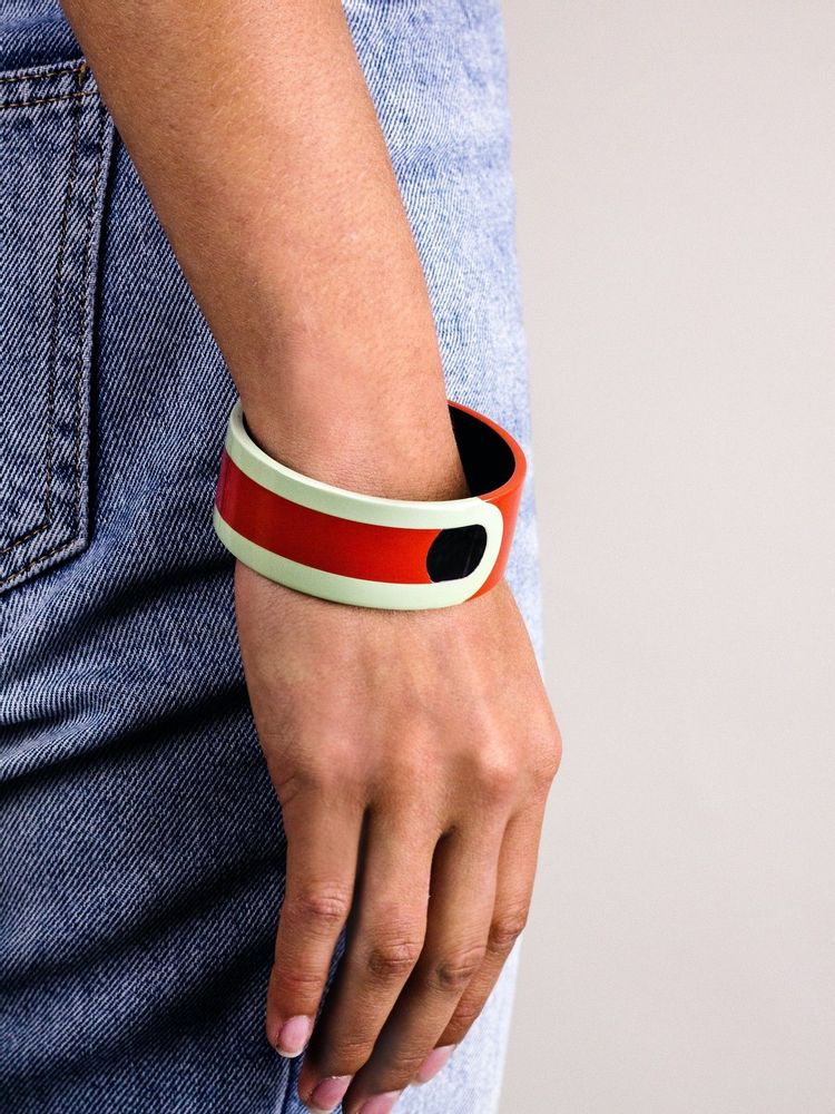 Bijoux - Bracelet Thésée en corne et laque bicolore - L INDOCHINEUR X RIVÊT
