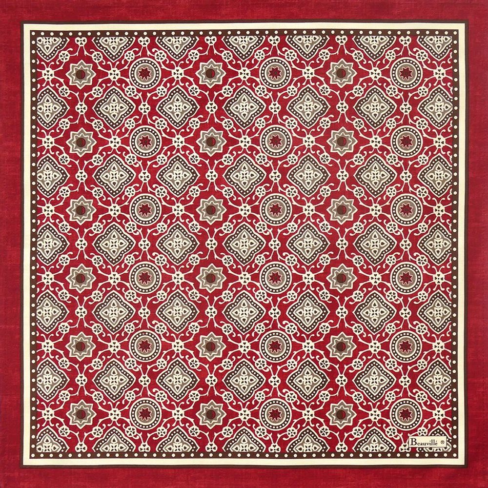 Table linen - La Bohème Garnet Tablecloth - BEAUVILLÉ