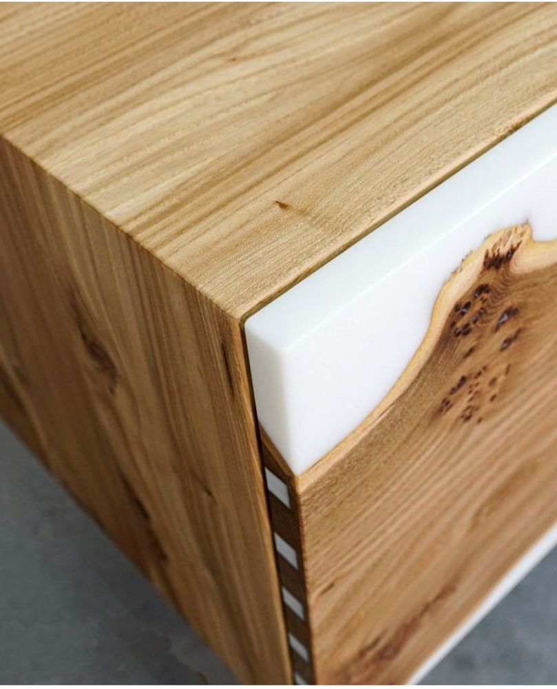 Objets de décoration - Meuble TV et résine époxy blanche - FRENCH EPOXY