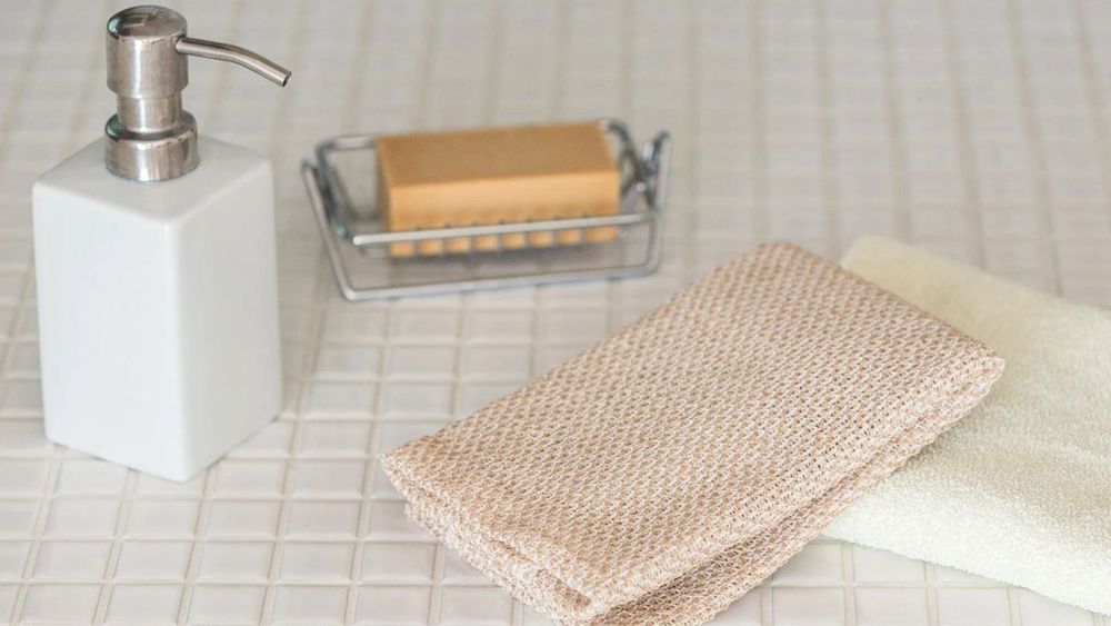 Baignoires - Body scrub mesh towel - Serviette éponge en mailles - SASAWASHI