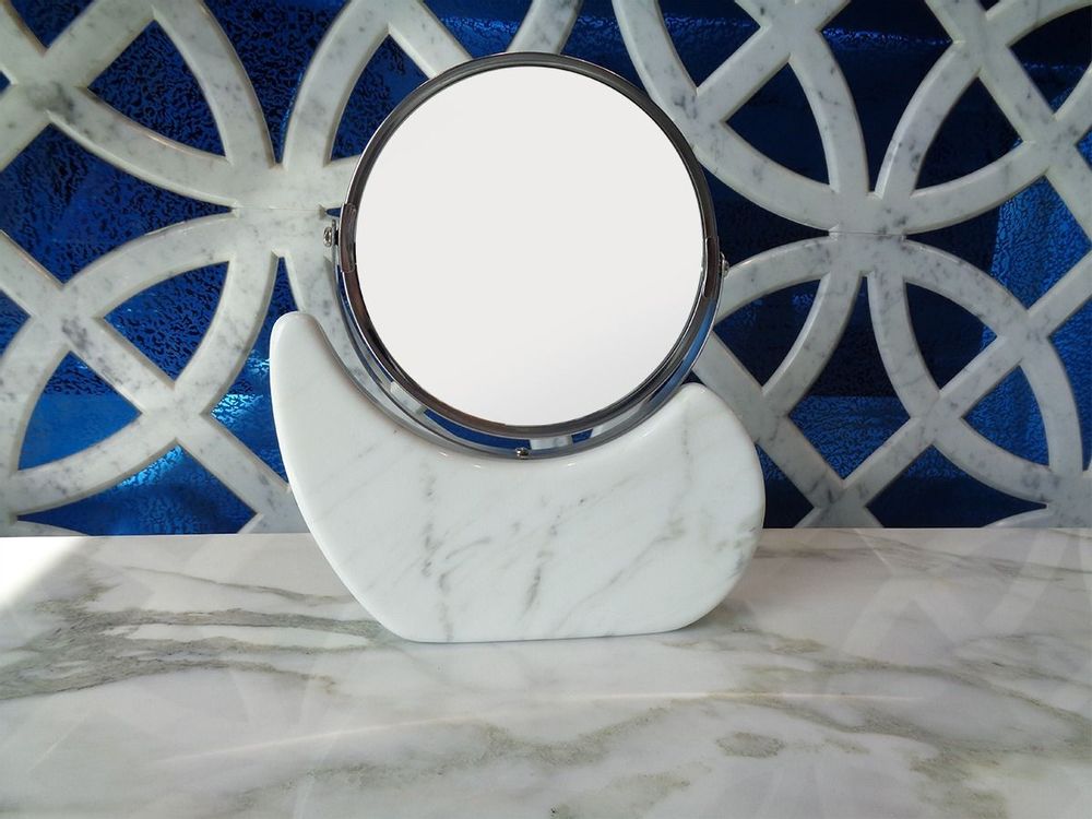 Chambres d'hôtels - MIROIR DE COURTOISIE EN MARBRE CALACATTA - EUROMARMI STORE