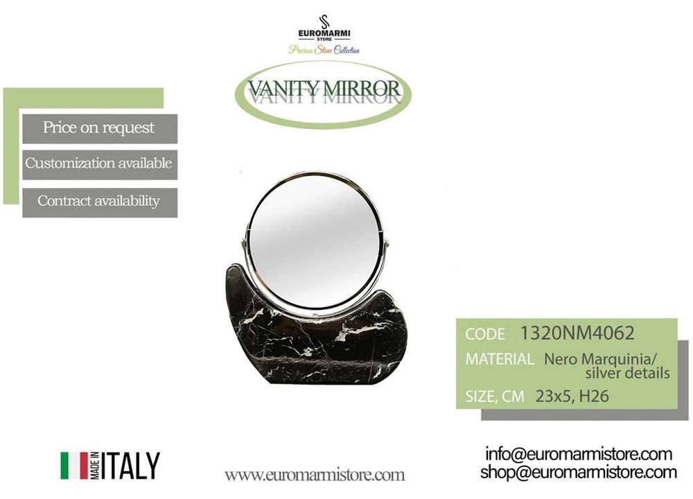 Chambres d'hôtels - MIROIR DE COURTOISIE EN MARBRE CALACATTA - EUROMARMI STORE