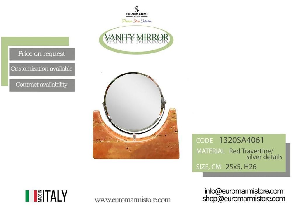 Chambres d'hôtels - MIROIR DE COURTOISIE EN MARBRE CALACATTA - EUROMARMI STORE