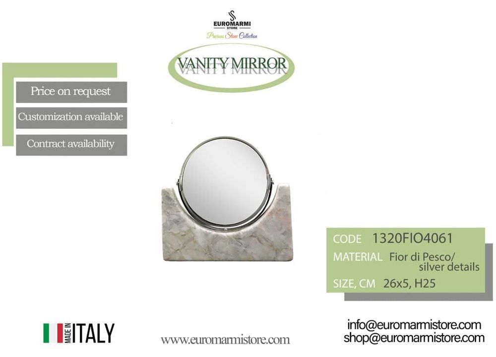 Chambres d'hôtels - MIROIR DE COURTOISIE EN MARBRE CALACATTA - EUROMARMI STORE