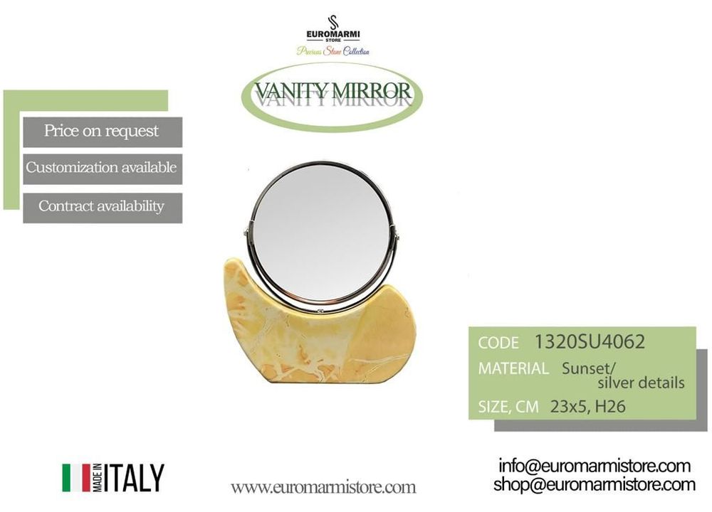 Chambres d'hôtels - MIROIR DE COURTOISIE EN MARBRE CALACATTA - EUROMARMI STORE