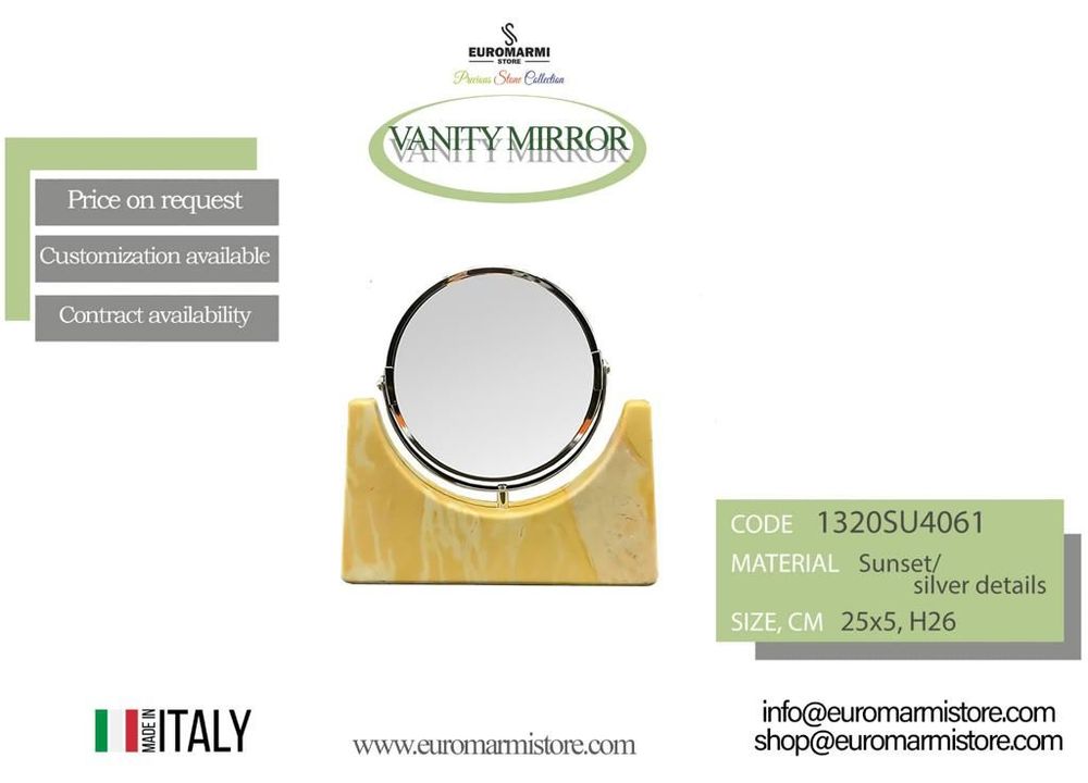 Chambres d'hôtels - MIROIR DE COURTOISIE EN MARBRE CALACATTA - EUROMARMI STORE