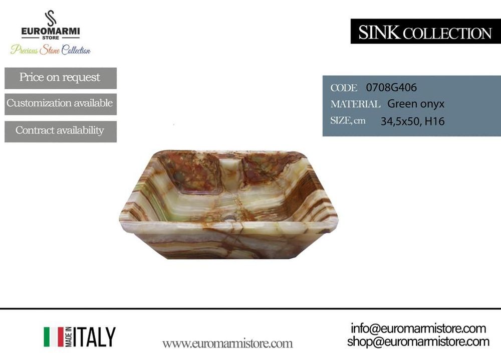 Spa - GREEN ONYX CLASSIC SINK - EUROMARMI STORE